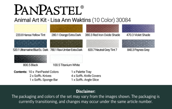 Panpastel Set 10 Couleurs Arte Animal avec Lisa Ann Watkins